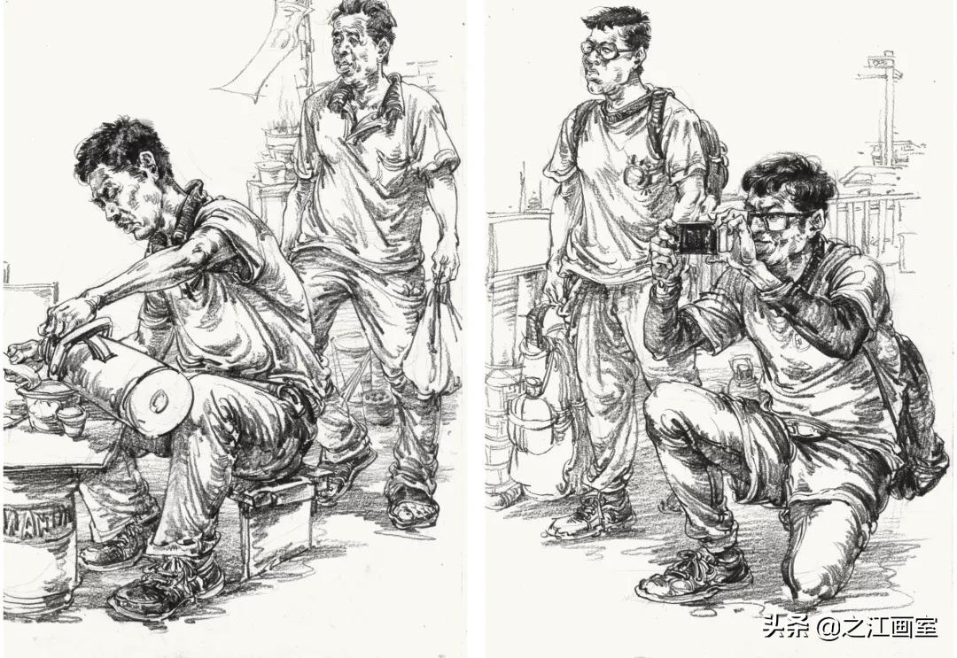 校考速写画人物(wù)，衣绉如何刻画？掌握技法，轻松画衣绉