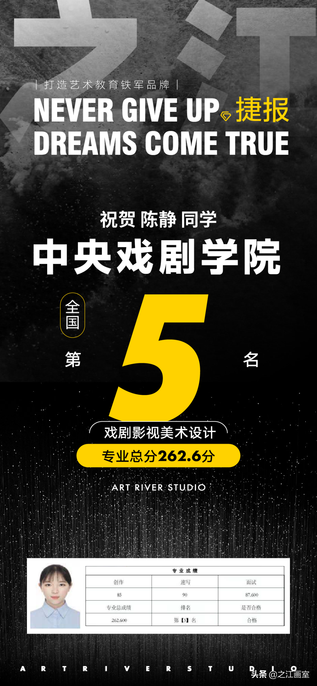 杭二中陈静同學(xué)：豪夺中戏全國(guó)第五，斩获央美建筑學(xué)，國(guó)美晋级