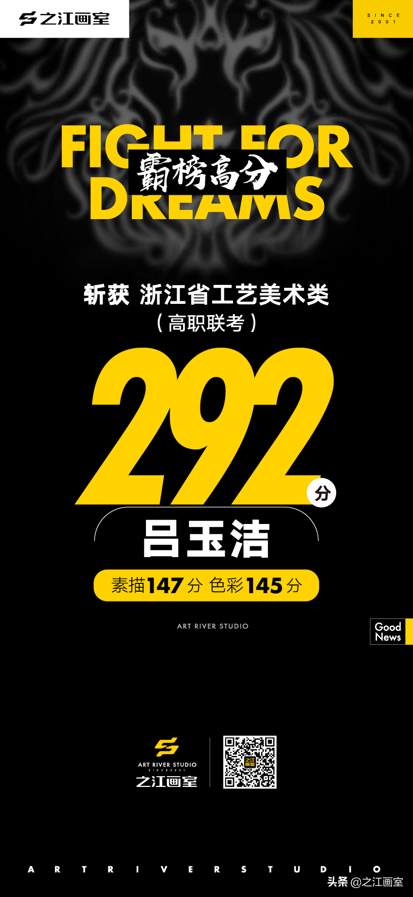 「历史突破」之江高职280以上20人，270以上68人